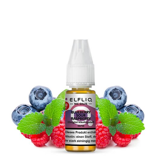 Elfliq by Elfbar Blueberry Sour Raspberry Nicsalt Liquid 10mg/ml