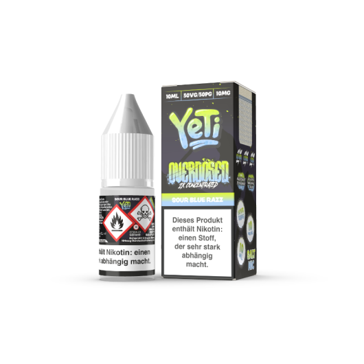 Yeti Overdosed Sour Blue Razz Salt Liquid